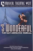 Program for Musical Theatre West - S'Wonderful